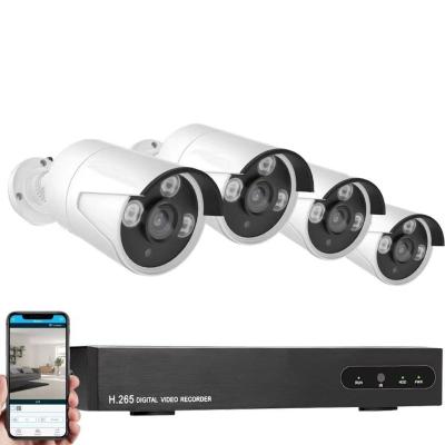 China NIGHT VISION AIPOTEC H.265 2K PoE Security Camera System 4pcs 3MP Wired PoE IP Cameras with Person Detection for sale