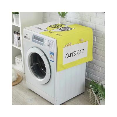 China Hotel factory direct sale lovely cartoon washing machine dust cover with storage bags for sale