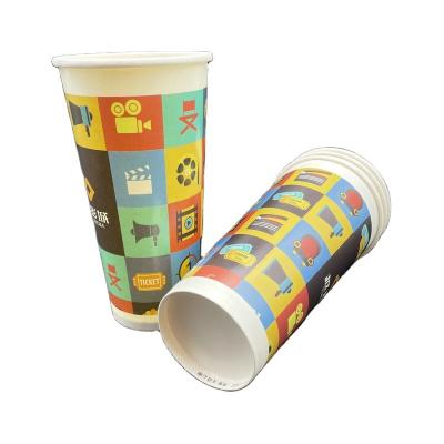 China Biodegradable Thickened Cold Drink Customized Drink Paper Cup With Sensitive Printing Cold Drink Paper Cup for sale