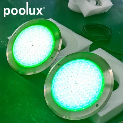 China Poolux 2022 Pool AC12V IP68 316SS Ultra Slim 18W 25W 35W 42W AC 12V Outdoor Mounted Underwater Lamp LED Pool Light for sale