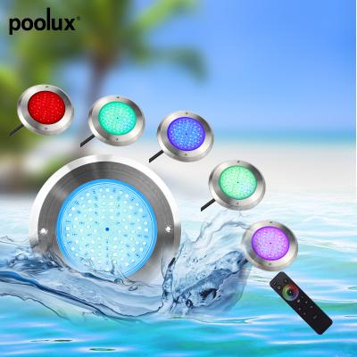 China Underwater Swimming Pool Light 2022 IP68 316L Super Thin Flat Stainless Steel Resin Filled Underwater Swimming Pool Lights Te koop