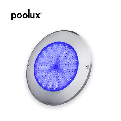 China Poolux Underwater Pool Light Patented Niche Brand IP68 Replace Slim Stainless Steel 35W RGB Led Pool Lights for sale