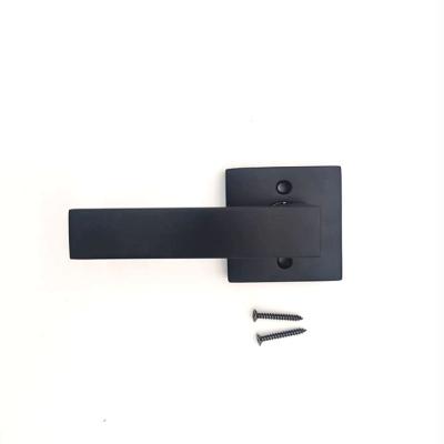 China Apartment Non-Turning Half-Dummy Lever in Matte Black,  Square Bar Single Dummy Lever, Heavy Duty Interior Handle for Closet door lock for sale