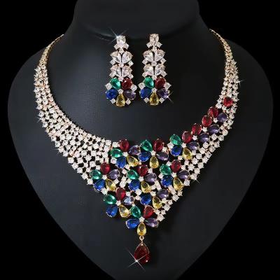 China 2022 CLASSIC High Quality Bridal Jewelry Zirconia Accessories Sets For Lady Wedding for sale