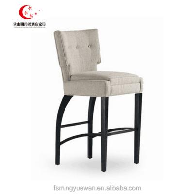 China Fashion Canvas Cover Antique Modern Bar Stool With Back Rest for sale