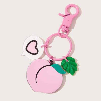 China Y2K factory direct sale fishing key chain durable beautiful pink decor fishing key chain for sale