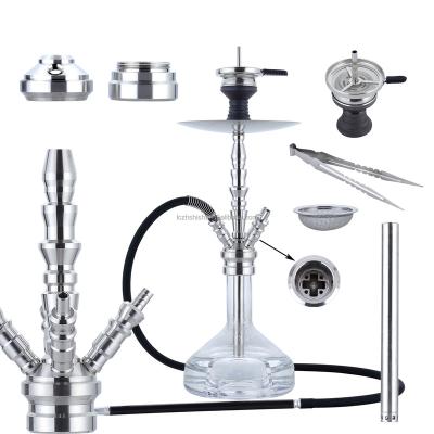 China SS304 Large Size 2022 Style New Shisha 4 Holes Stainless Steel High Quality German Premium Hookah Set for sale