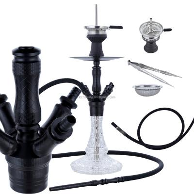 China Aluminum Hookah Professional Wholesale Custom Black Aluminum Shisha for sale