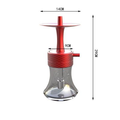 China Hookah SS304 Design Travel Narguile Shisha Aluminum Hookahs 2022 Newest Set Portable Shisha for sale