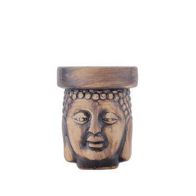 China New Wholesale Handmade Ceramic Bowl Ceramic Clay Chicha Ceramic Shisha Hookah Buddha Head Hookah Bowl for sale