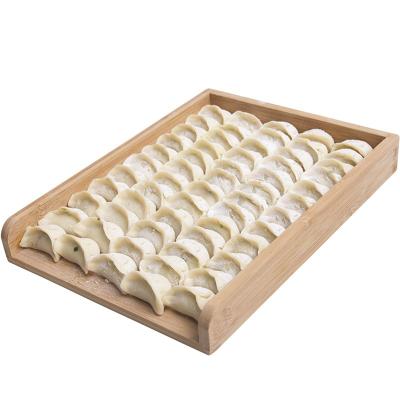 China Wholesale Sustainable Healthy Bamboo Compartment Meat Dumpling Steamed Bamboo Bun Dish Dumpling Food Serving Tray for sale