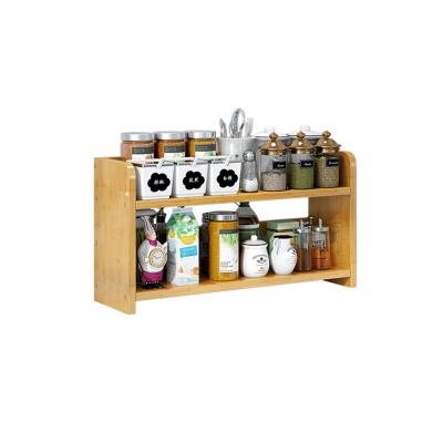 China Newest Style Viable Sale Modern Kitchen Condiment Dispenser Storage Rack Double Layers Spice Bottle Storage Shelf for sale