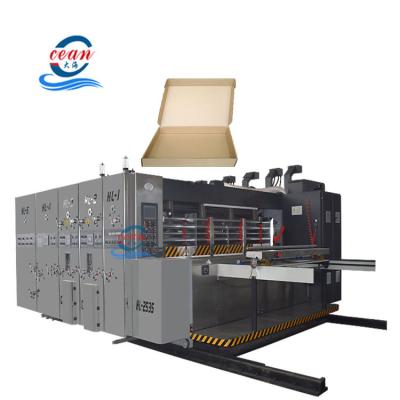 China Multicolor automatic pizza box machine carton machine printer slotter die-cutter machine carton box printing slotting die-cutting machine for sale