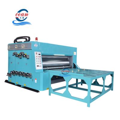 China Semi Automatic Slotting Machine Printing Slotting Machine Semi Automatic Die Cutting Line Feeding For Carton Box for sale