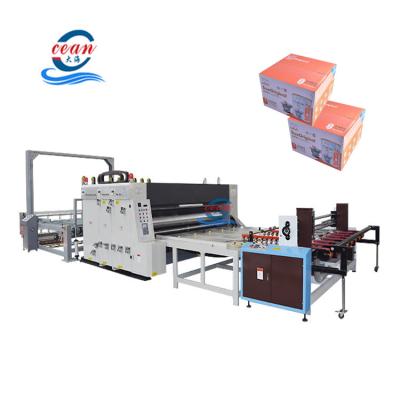 China Carton Machines Two Color Corrugated Cardboard Flexo Printing Die Cutting Machine for sale