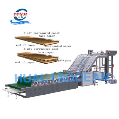 China machinery & Semi Automatic Material Carton Box Flute Vacuum Laminating Machine for sale