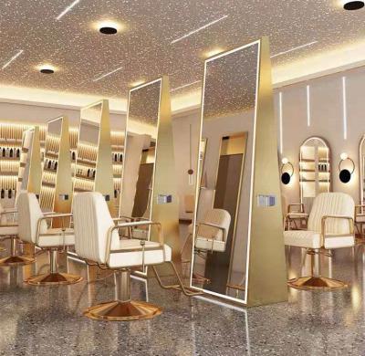 China Minimalist Hair Salon Equipment Set Double Barber Station The Other Salon Furniture Beauty Salon Furniture Hairdresser Mirror for sale