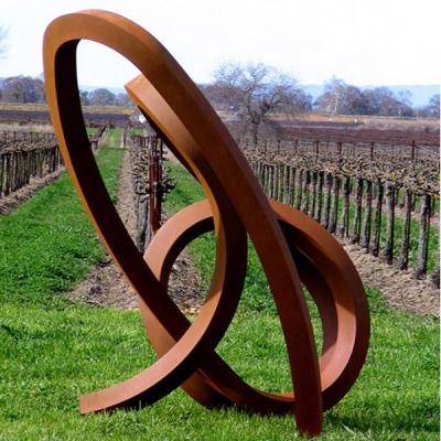 China Europe Landscape Art Sculpture Large Garden Corten Steel Sculpture For Sale for sale