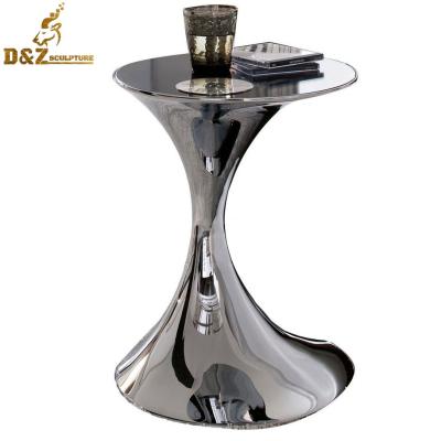 China Custom Europe Design Attractive Design Stainless Steel Table Outdoor Dining Table Side Coffee Table for sale