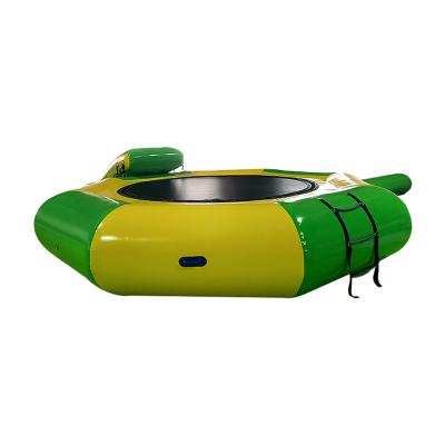 China 0.6mm PVC Kids Adults Fun Jumping Trampoline Durable Inflatable Zoo Water Park Thrill PVC Material Floating Block for sale