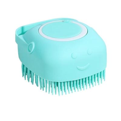 China Viable Promotional Self-cleaning Pet Brush Bath Brush Silicone Pet Cleaning Brush Epilator Beauty Tool for sale