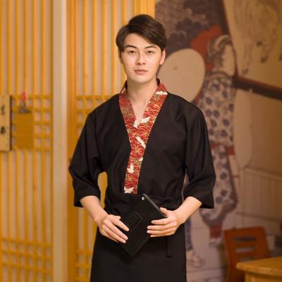 China 2019 new breathable men's and women's Japanese restaurant sushi waiter suit for sale