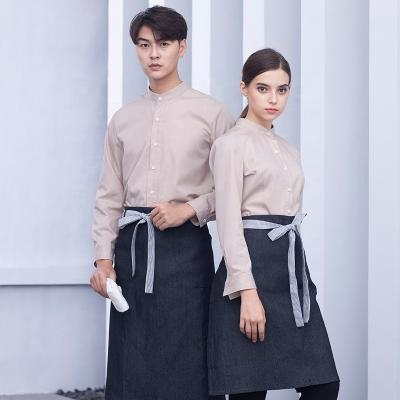 China 2019 New Version Breathable KTV Network Cafe Restaurant Rotisserie Korean Waiters And Waitresses Uniforms Men And Women Long Sleeve for sale