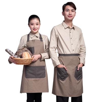 China Breathable Waiter/Waitress Restaurant Cotton Bakery Uniform Staff Long Sleeved Hi Strength Shirt Uniform for sale