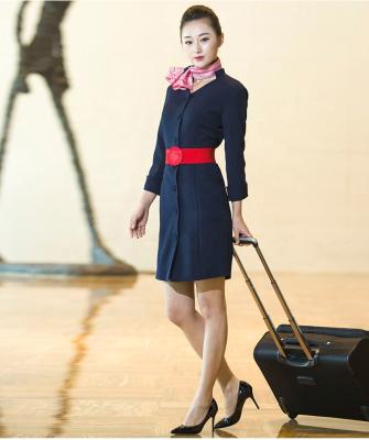 China Wholesale Stewardess Slim Suit China Eastern Airlines Airline Uniforms Hotel Reception Uniform for sale