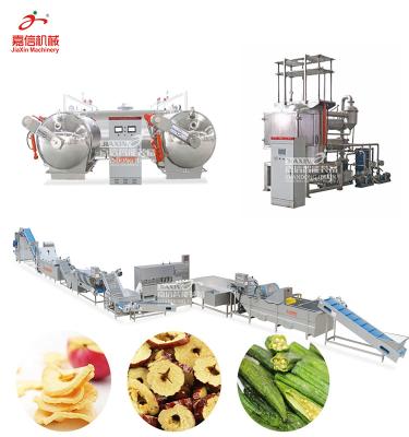 China High Efficiency Project Turnkey Apple Chips Vacuum Crispy Puff Machine for sale