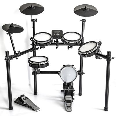 China Portable Electric Drum Kit Professional Digital Rubber Module Electronic Drum Set for sale