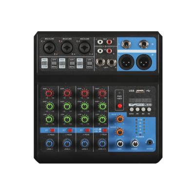 China USB / MP3 / Live Dj Controller Powered Professional Digital Small Usb Sound Console Audio Mixer 5 Channel for sale