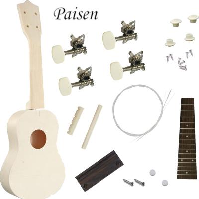 China Acustic Ukulele Paisen Brand Wholesale DIY Kits In 21 Inch Ukulele Crafted Small Colored Drawing Or Guitar Model Children's Toys By Manual for sale