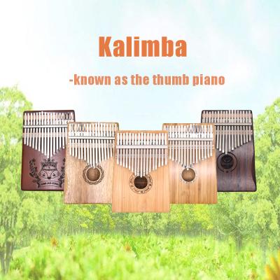 China 2020 Inch Playable Master Piano Kalimba 17 Finger Musical Instrument Mahogany Piano for sale