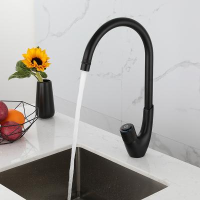 China New Design Faucets SANIPRO Rotatable Sprayer Goose Neck Brass Metered Multifunction Kitchen Faucet With Push Button Switch for sale