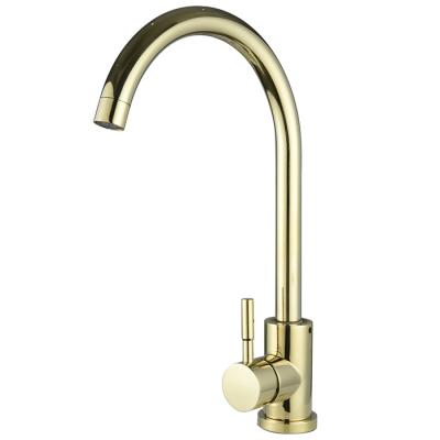 China Other Luxury Classic Contemporary Gold Kitchen Faucet Water Mixer Factory 304 Stainless Steel Faucets On High Quality Sink Hot Sale for sale