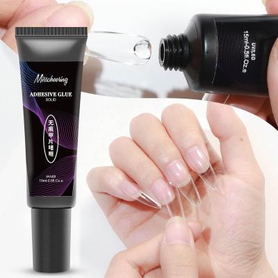 China NO-trace False Nail Glue 15ML Multifunctional NO-trace Phototherapy Nail Glue False Nails Glue Sticky Manicure Decorations Gel Extension Gel Nail Polish for sale