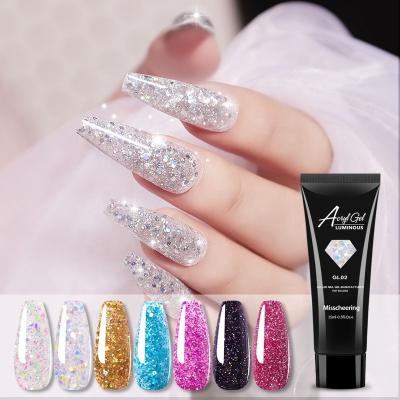 China Hot Sale Acryl Nail Gel Polish Custom Length Nailfingers Extension Gel Polish OEM Logo Private Label Colors Poly Nails Polish for sale