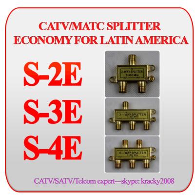 China CATV/MATV 4-way splitter economy version for latin america for sale