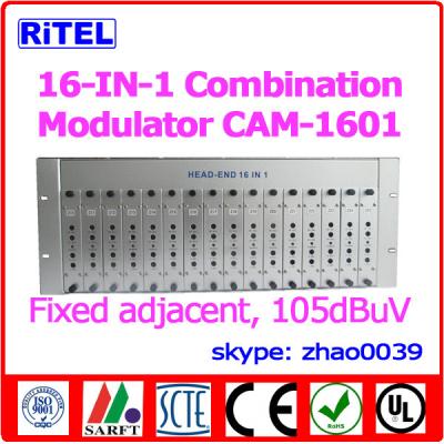 China 16-in-1 Fixed Adjacent Modulator CAM1601 for hotel/community/campus/coference for sale