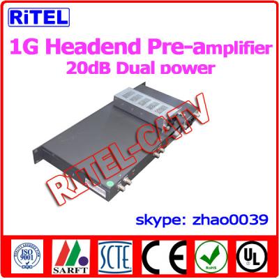 China 1G 20dB Analog Headend Pre-amplifier/Booster for sale