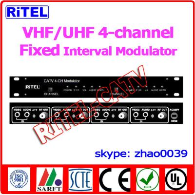 China 4 channel VHF/UHF Agile Interval AV Converter/Modulator for Hospital/community/campus for sale