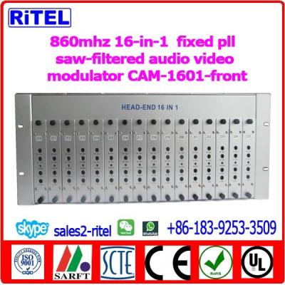 China 860mhz 16-in-1  fixed pll saw-filtered audio video modulator CAM-1601 for sale