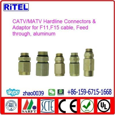 China CATV/SATV high quality 2-piece Hardline Feedthru Connector & Adaptor for TVC,COMCAST and PPC for sale