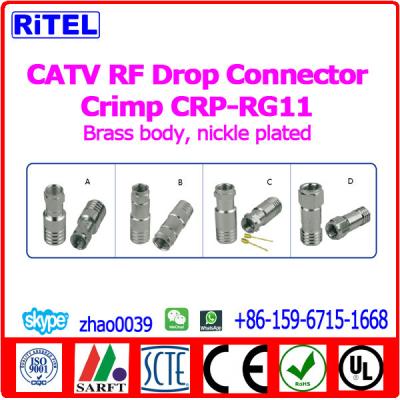 China catv_matv_smatv high quality drop connectors & adaptors F type compression connectors, comptabile with TVC/COMCAST/PPC for sale