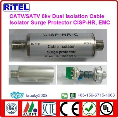 China catv_matv_satv 6KV surge protection STB high quality dual isolation ground isolators CISP-HRC, compliant with EMC for sale