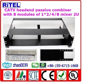 China 38dB isolation catv Analog Headend Passive Combiner/mixer 1*2/4/8 2U rack mount for sale