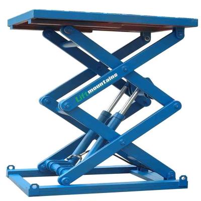 China Easy Power Jack Manual Scissors Lifting Platform Hydraulic Movable Operation Safety Convenience Shed for sale