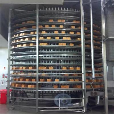 China Spiral Conveyor Tower Heat Resistant Spiral Conveyor Flexible Chain Version for Cake and Bread Cooling for sale