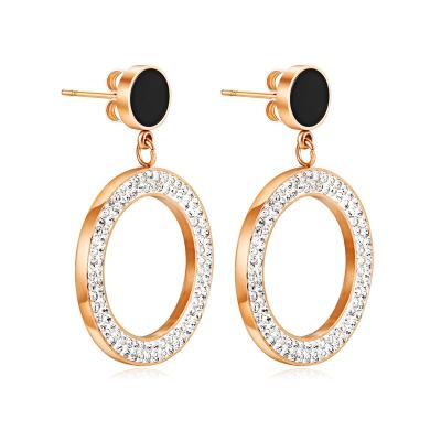 China Hot Minimalism Fashion 316L Stainless Steel Women's Circle Hoop Earrings for sale